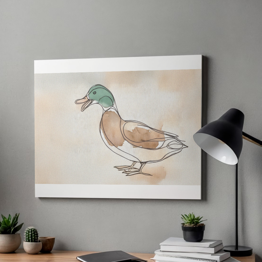 11. Whimsical Watercolor Ducks Collection: Gentle Ink Silhouette 奇趣水彩鴨系列：溫柔墨影剪影