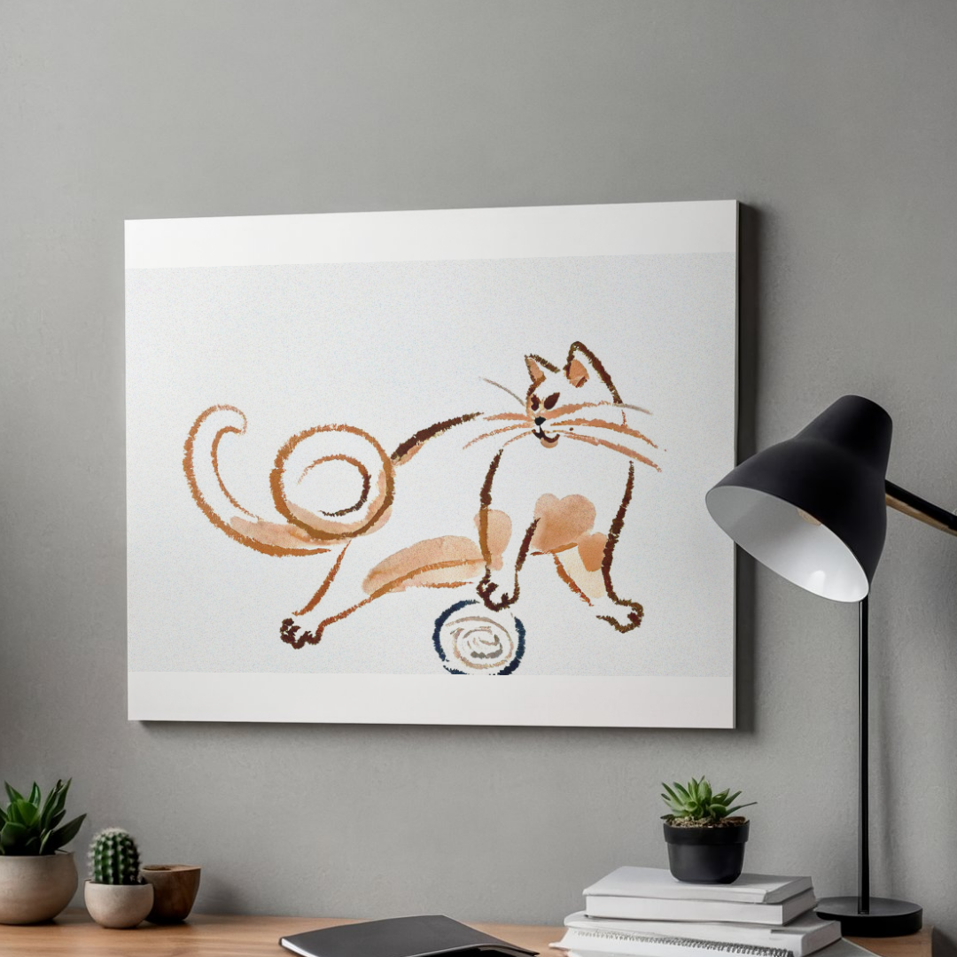 16. Whimsical Watercolor Cats Collection: Playful Yarn Companion 奇趣水彩貓系列：嬉戲毛線夥伴