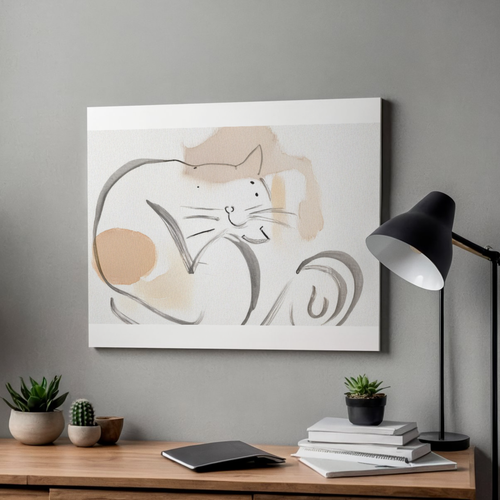 15. Whimsical Watercolor Cats Collection: Gentle Ink Silhouette 奇趣水彩貓系列：溫柔墨影剪影