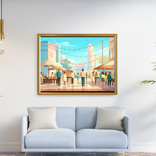 12. Urban Cityscape Wall Art – Modern Day Light Decor  都市市景掛畫 – 白天光影裝飾