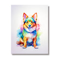 17. Colorful Watercolor Dog Art – Vibrant Puppy Wall Decor 繽紛水彩狗藝術 – 活力小狗牆面裝飾