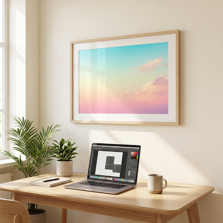 25.Pastel Sunrise Sky Print  粉彩日出天空掛畫