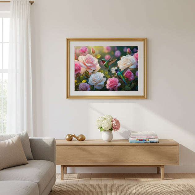 8. Hummingbirds Among Roses  玫瑰花間的蜂鳥