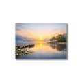 23. Serene Lakeside Sunrise Landscape Wall Art  寧靜湖畔日出風景掛畫