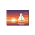 4. Sunset Sailboat Serenity 日落帆船寧靜插畫