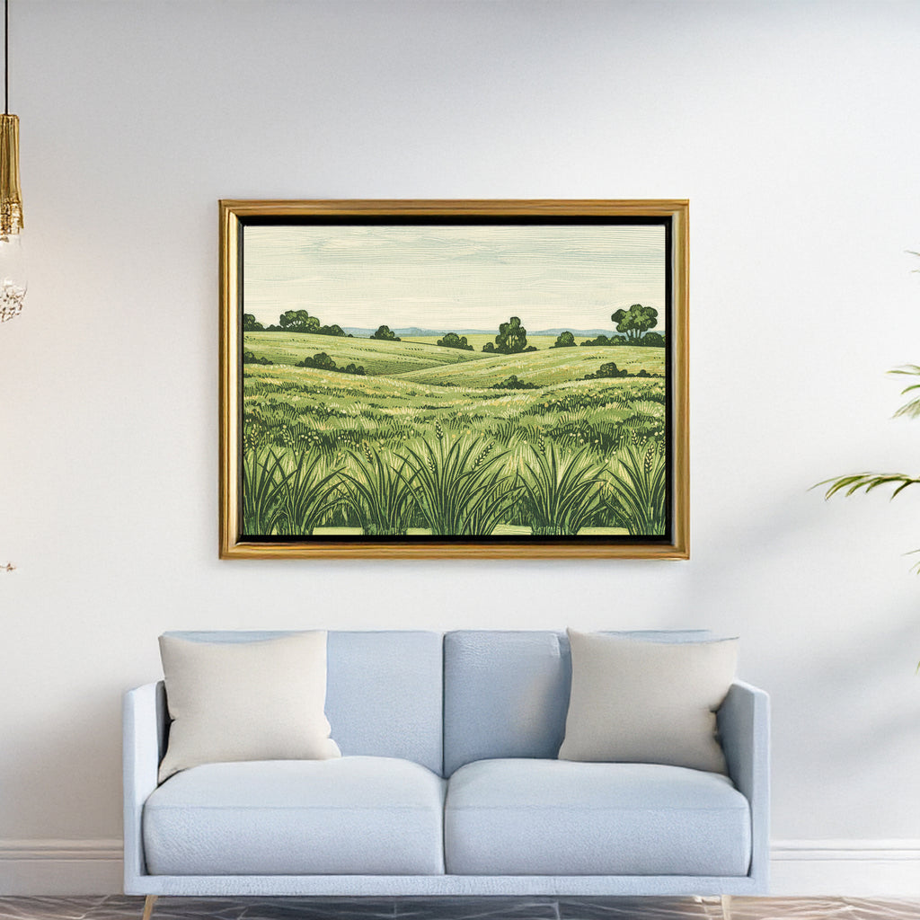 14. Tranquil Watercolor Landscapes Collection: Verdant Countryside Hills  寧靜水彩風景系列：青翠鄉野山丘