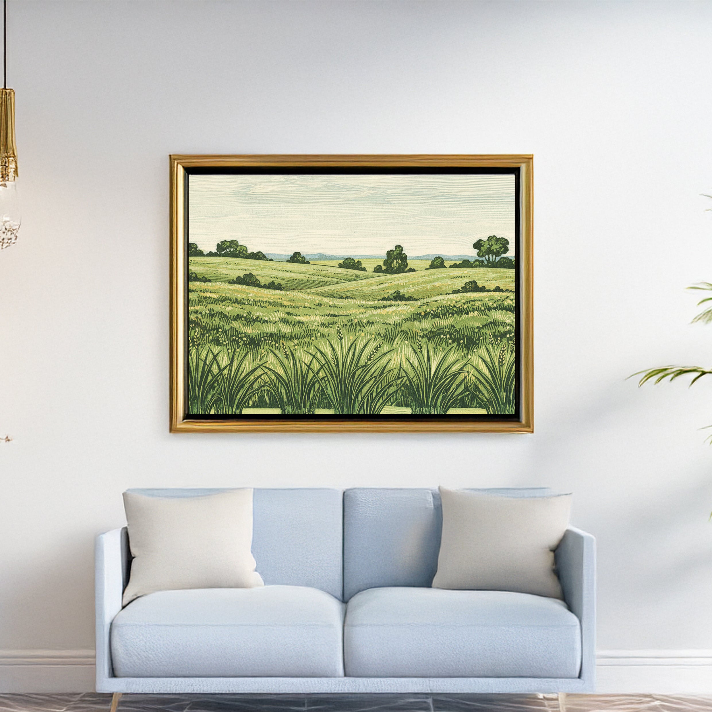 14. Tranquil Watercolor Landscapes Collection: Verdant Countryside Hills  寧靜水彩風景系列：青翠鄉野山丘
