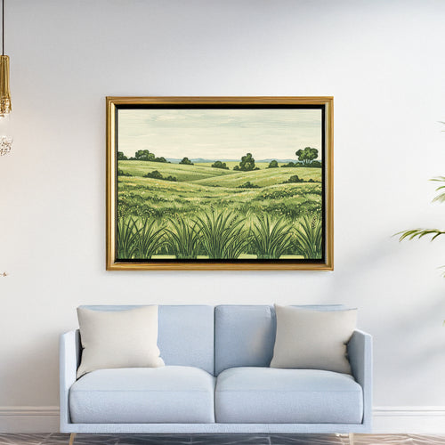 14. Tranquil Watercolor Landscapes Collection: Verdant Countryside Hills  寧靜水彩風景系列：青翠鄉野山丘