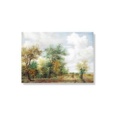 24. Wooded Landscape with Figures by Meindert Hobbema (c. 1658)  梅因德特·霍貝瑪《林間人物風景》(約1658年)