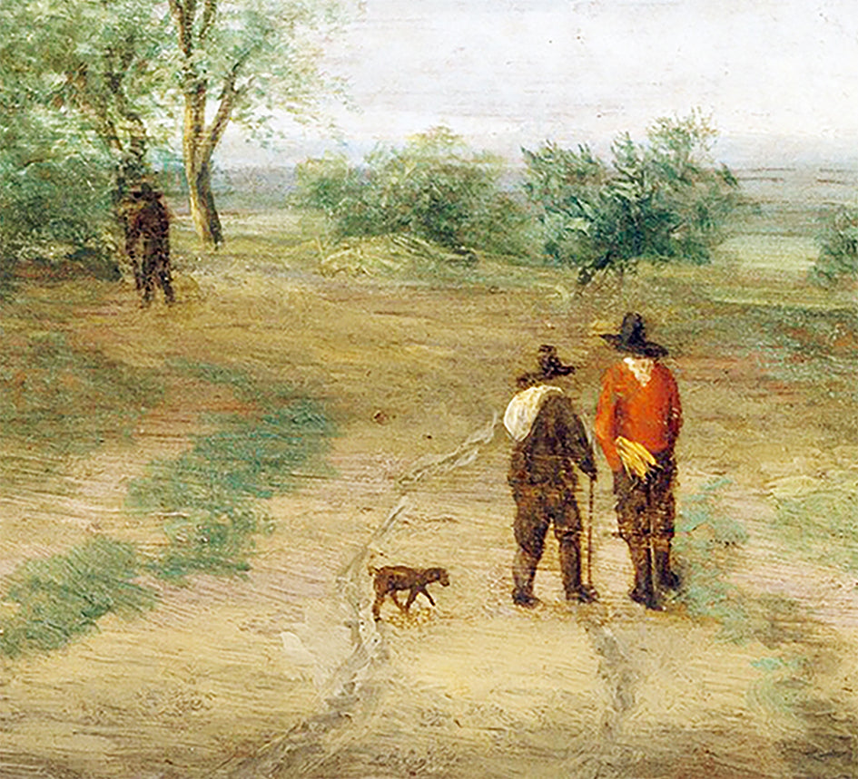 24. Wooded Landscape with Figures by Meindert Hobbema (c. 1658)  梅因德特·霍貝瑪《林間人物風景》(約1658年)